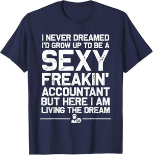 Funny Accountant Art Women CPA Accounting Bookkeeper Small T-Shirt - T-Shirt | Navy