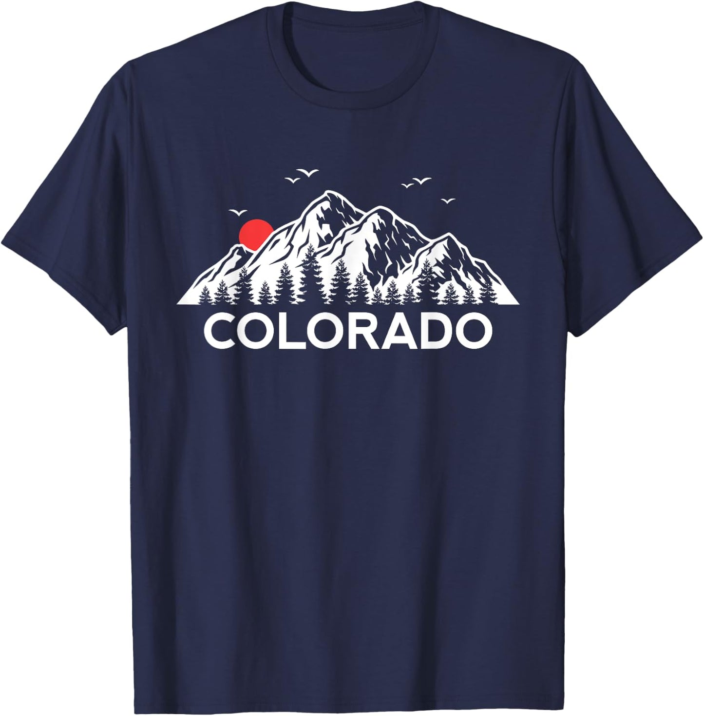 Colorado Forest Rocky Mountains T-Shirt - T-Shirt | Navy