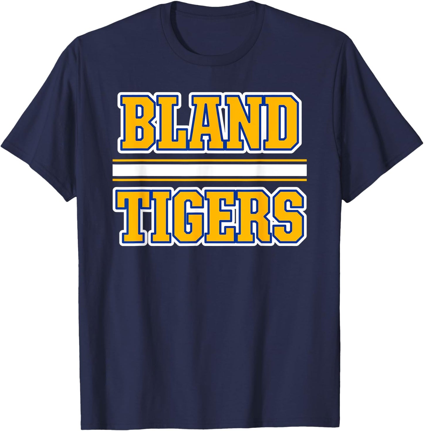 Bland Tigers Horizontal Stripes T-Shirt - T-Shirt | Navy