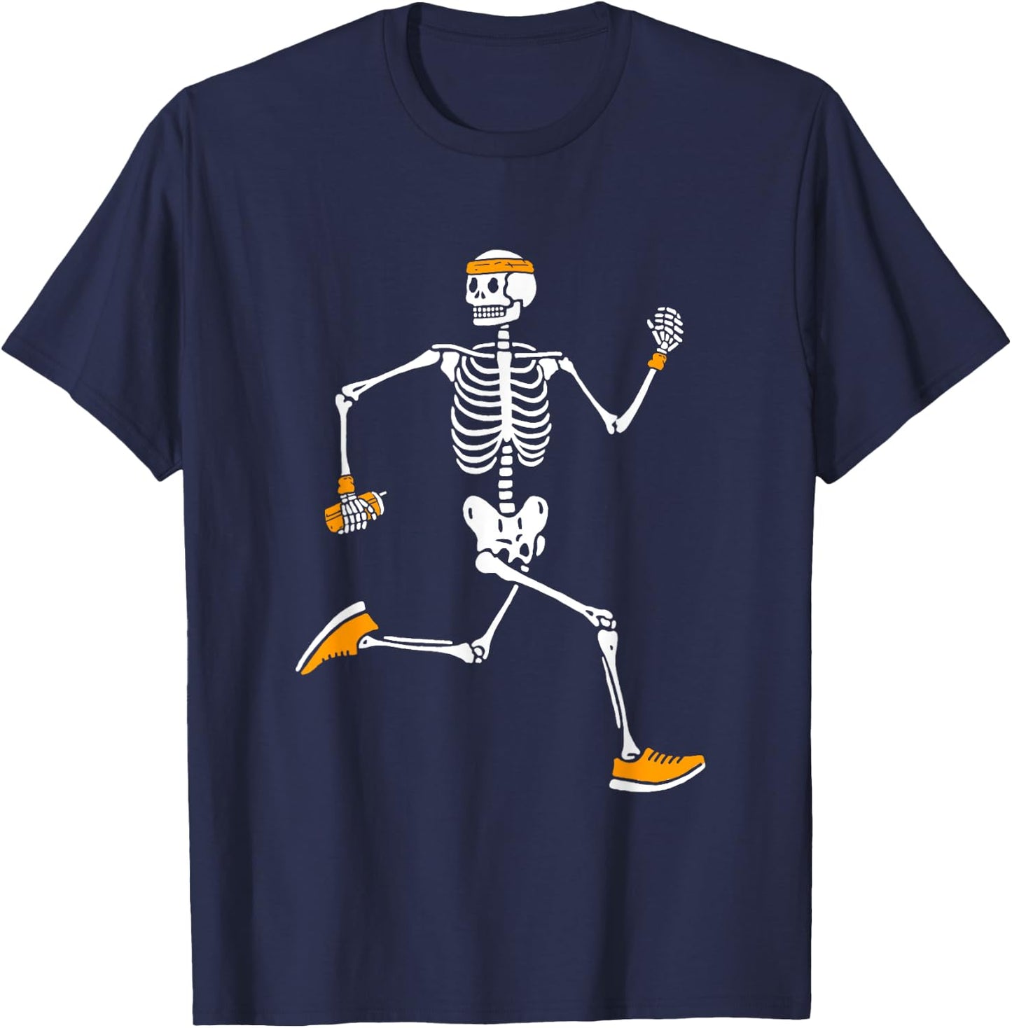 Running Skeleton Halloween Costume Marathon Runner T-Shirt - T-Shirt | Navy