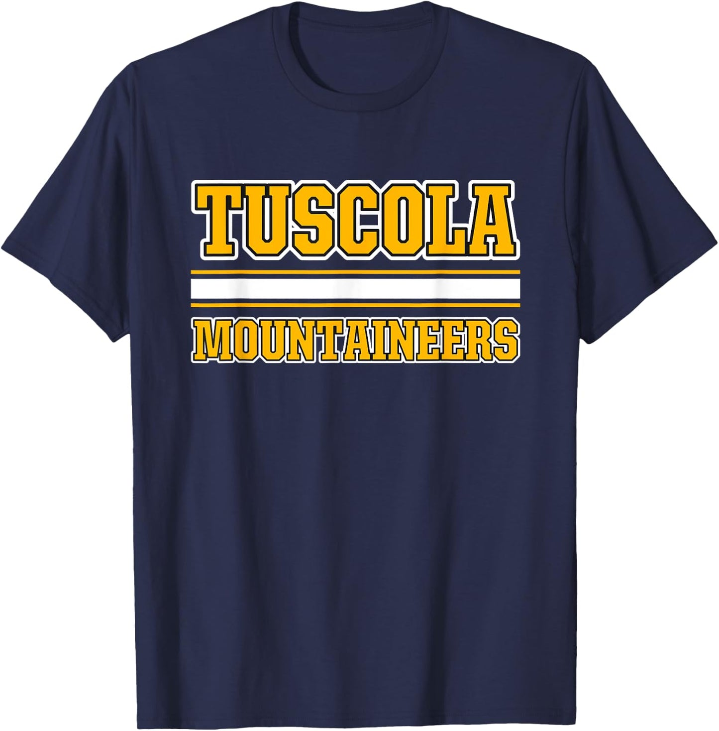 Tuscola Mountaineers Horizontal Stripes T-Shirt - T-Shirt | Navy