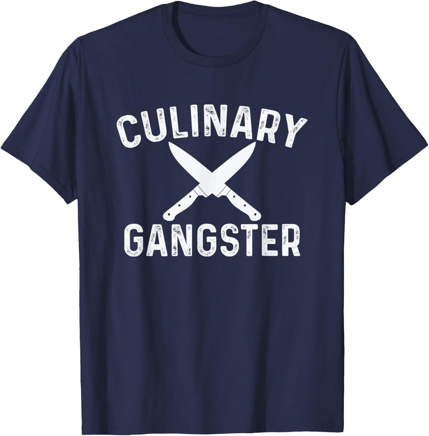 Culinary Gangster Cooking Themed Chefs Cooking Enthusiasts T-Shirt - T-Shirt | Navy