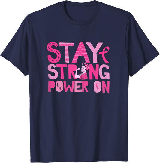 Breast Cancer Warrior T-Shirt - T-Shirt | Navy
