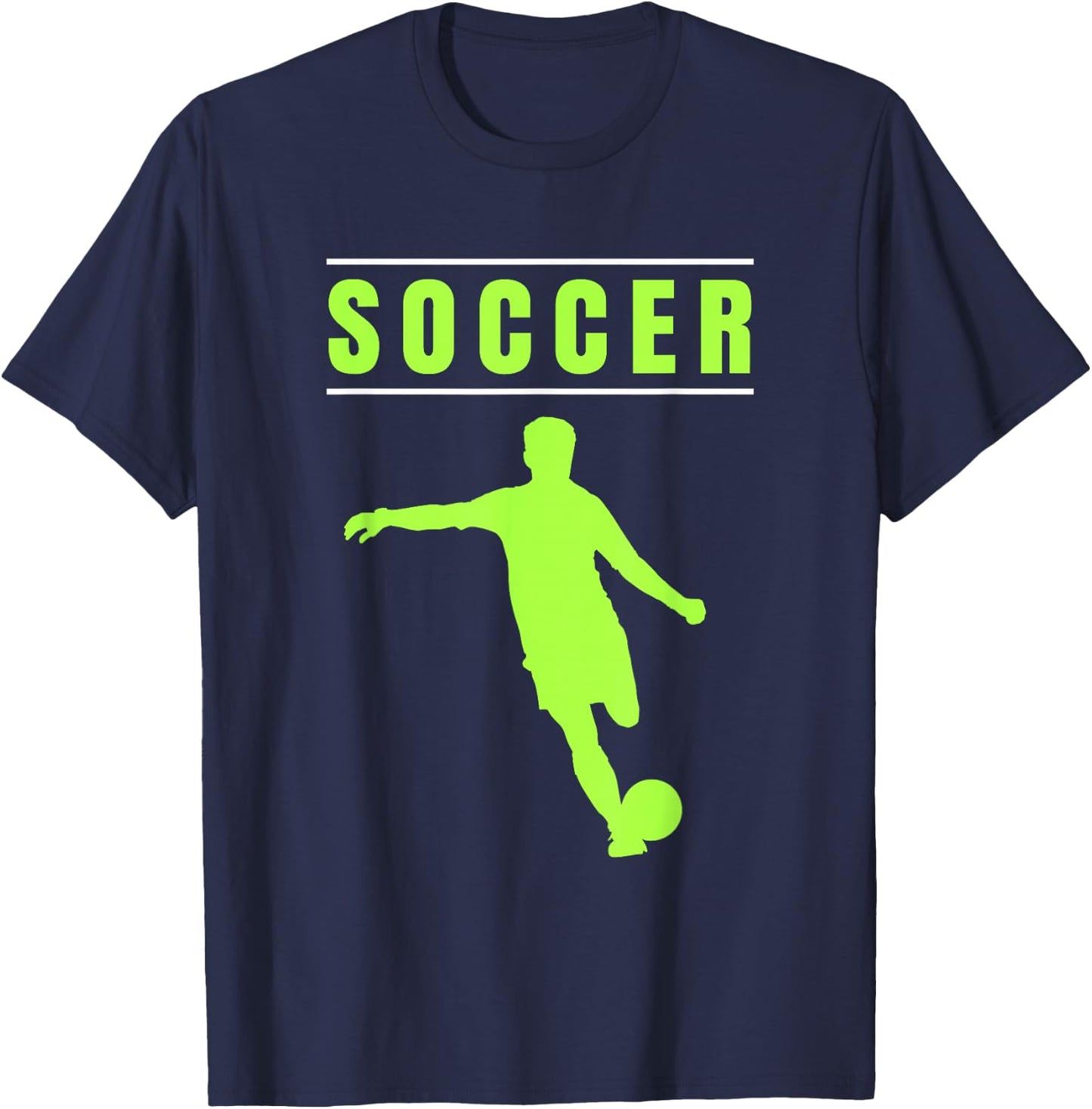 Soccer Shirt for Boys Soccer Fans Soccer Players Soccer T-Shirt - T-Shirt | Navy