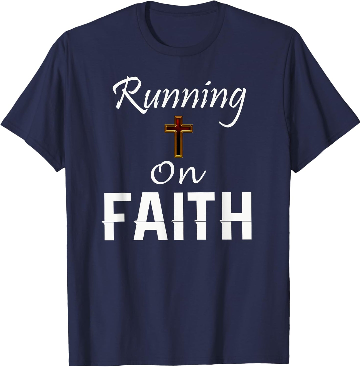 Running on Faith Runner T-Shirt - T-Shirt | Navy