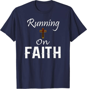 Running on Faith Runner T-Shirt - T-Shirt | Navy