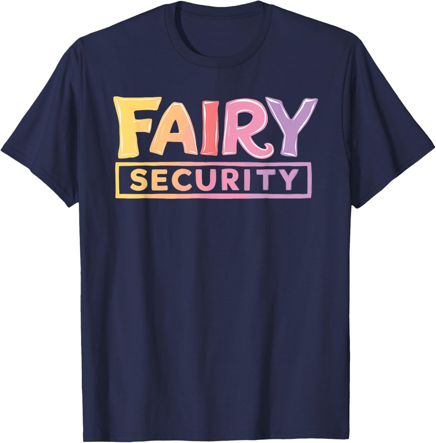 Fairy Security Black Adults , Small, Short Sleeve, , Cotton 65% Polyester 35% T-Shirt - T-Shirt | Navy