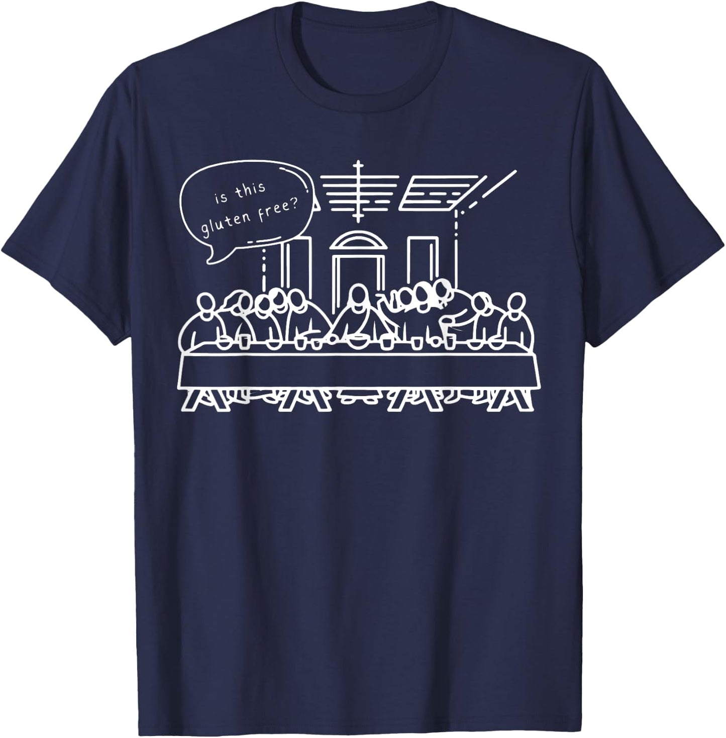 Funny Is This Gluten Free Christian Religious Faith T-Shirt - T-Shirt | Navy
