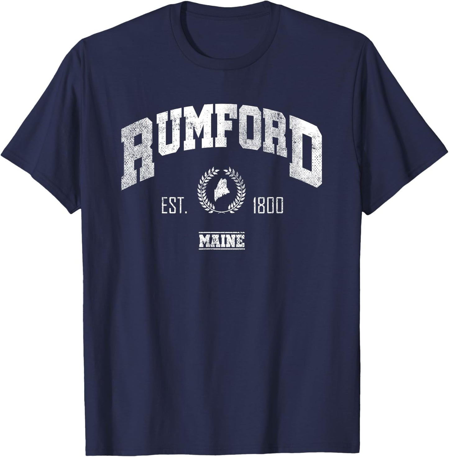 Rumford ME | Maine | Vintage Throwback T-Shirt - T-Shirt | Navy
