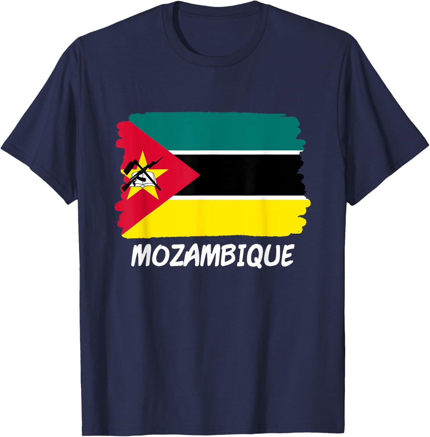 Mozambique Flag T-Shirt - T-Shirt | Navy
