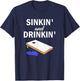 Sinkin' and Drinkin' - Cornhole Playing Funny T-Shirt - T-Shirt | Navy