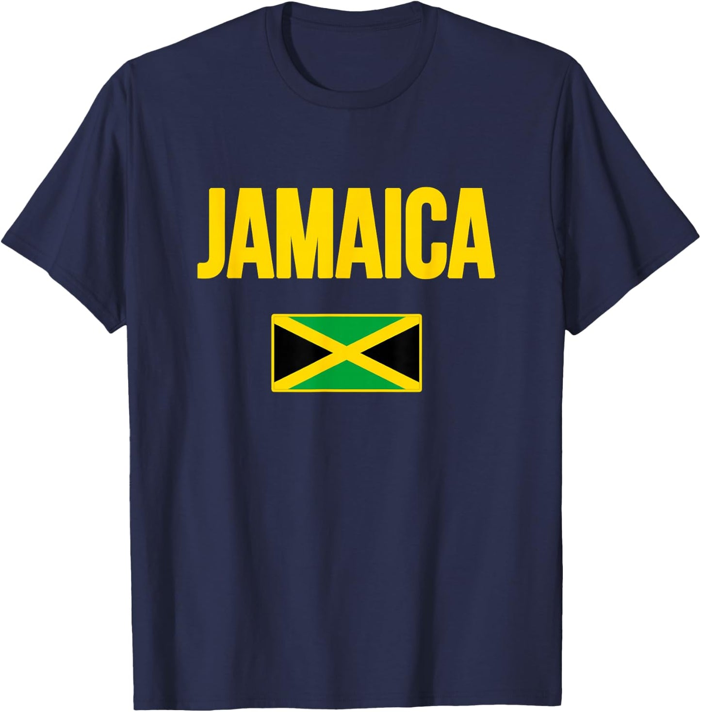 Jamaican Flag Jamaica Souvenir Love Travel Vacation T-Shirt - T-Shirt | Navy