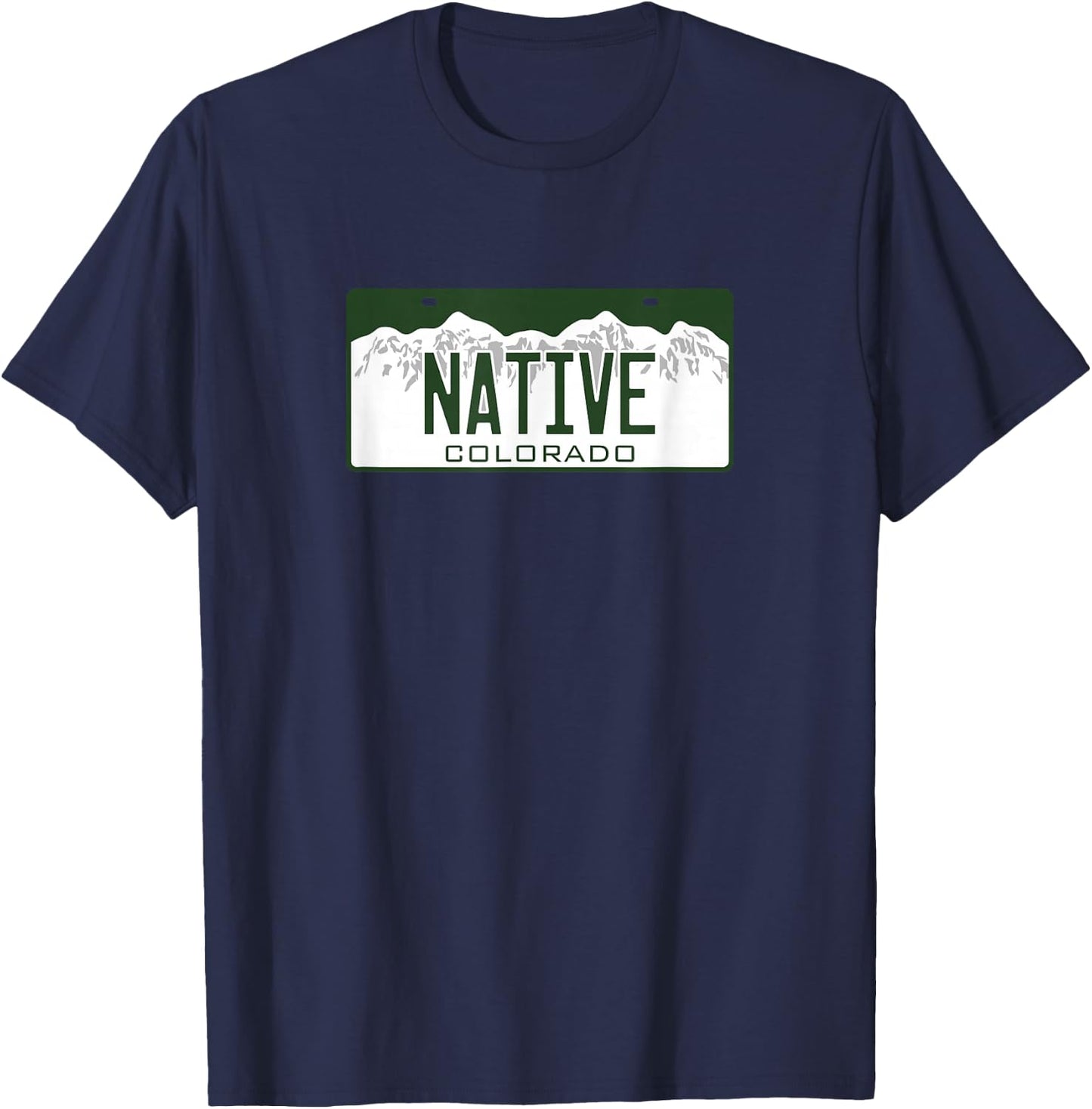 Colorado NATIVE License Plate T-Shirt - T-Shirt | Navy