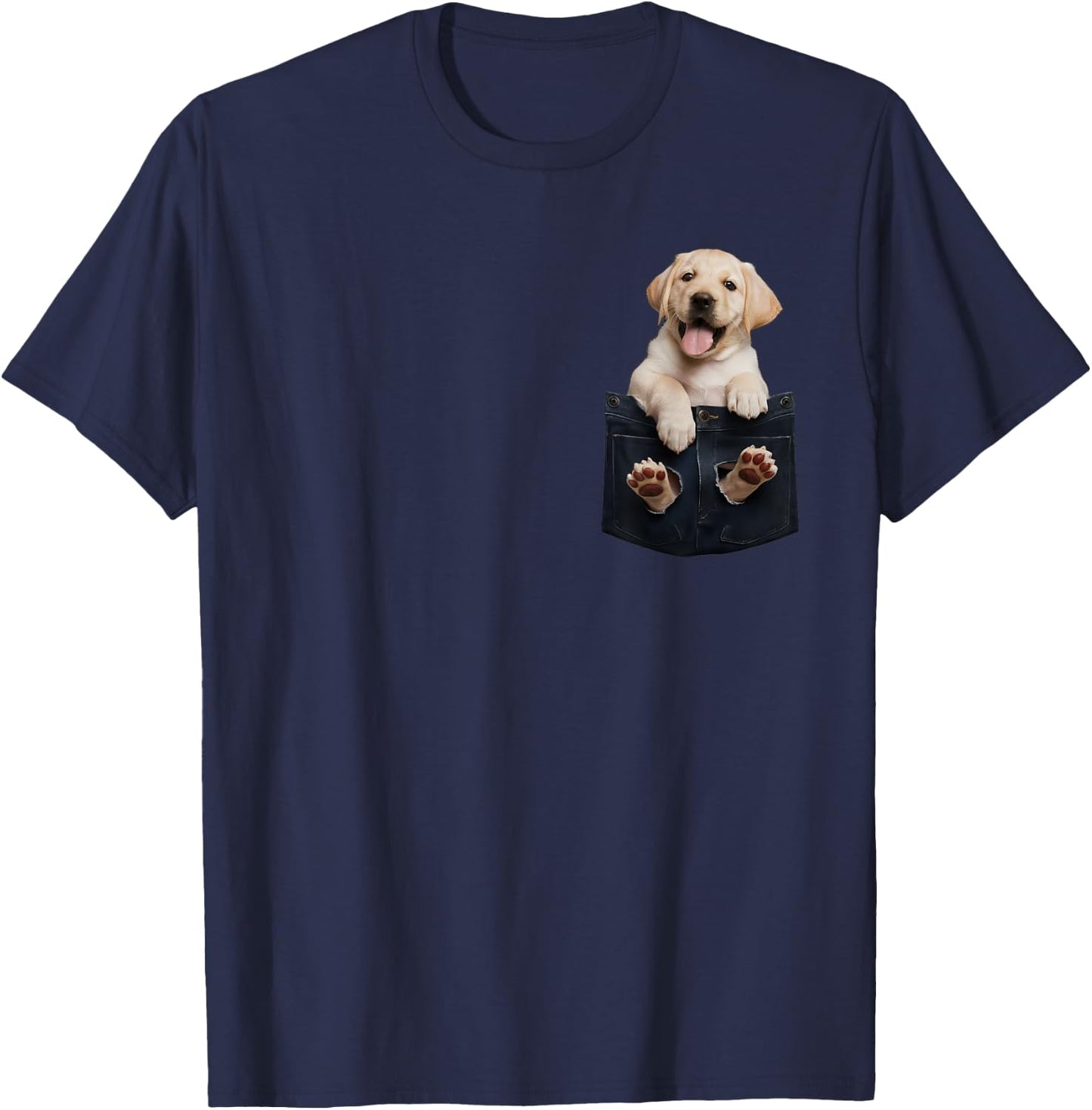 Labrador Retriever Pocket T-Shirt - T-Shirt | Navy