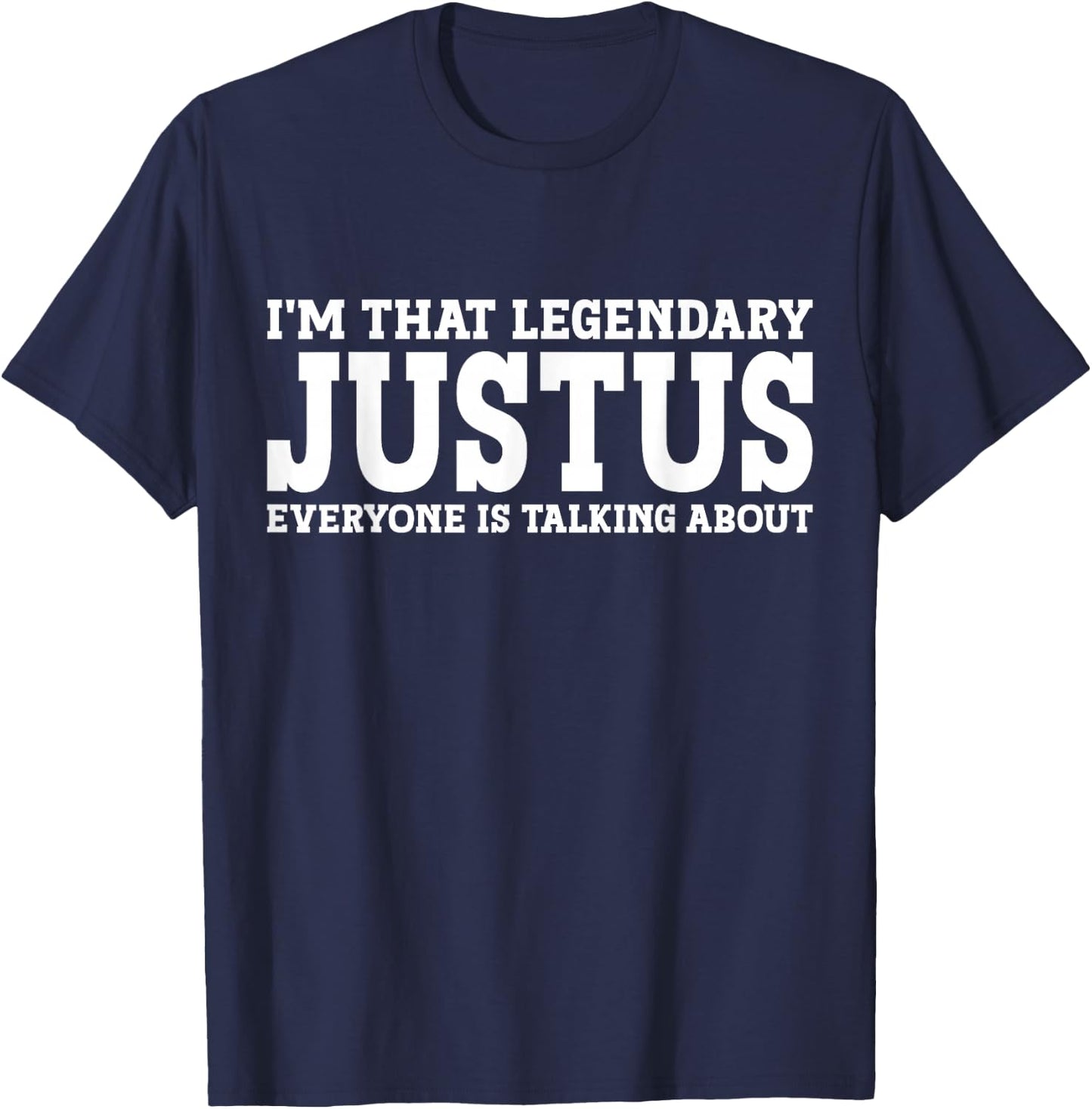 Justus Personal Name First Name Funny Justus T-Shirt - T-Shirt | Navy