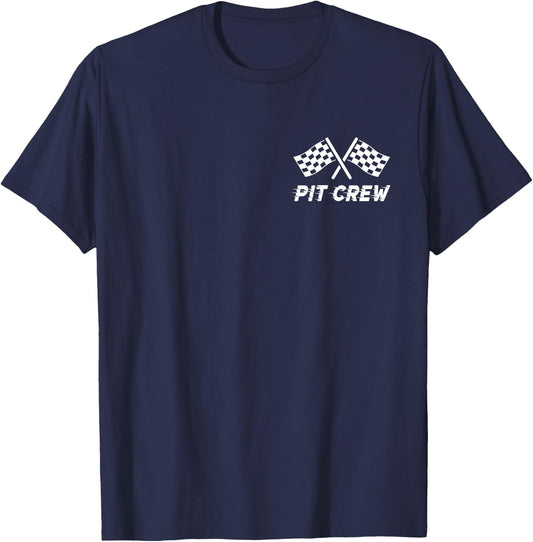 Pit Crew Costume For Racing Car Parties T-Shirt - T-Shirt | Navy