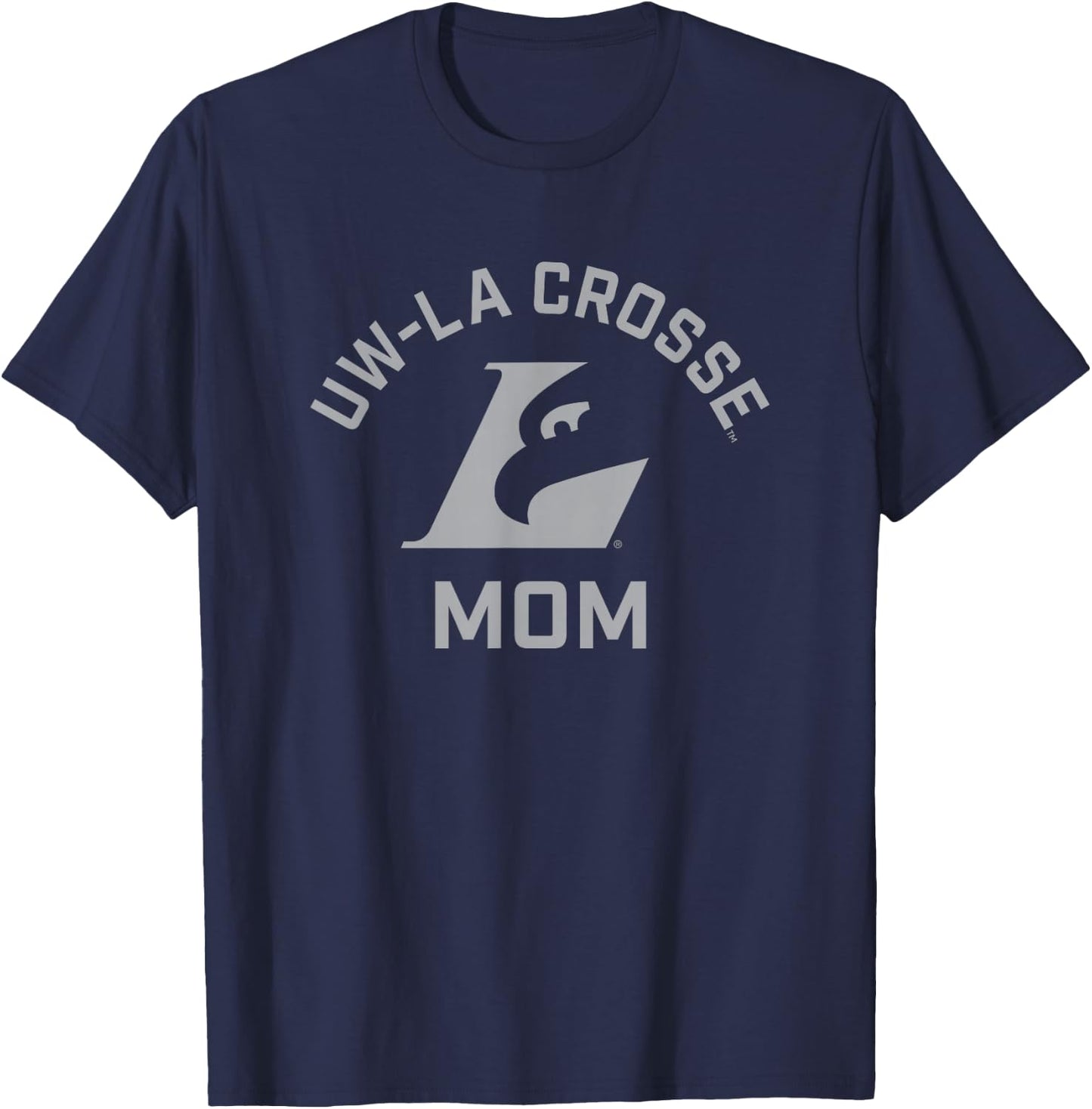 University of Wisconsin-La Crosse Eagles Arched Mom T-Shirt - T-Shirt | Navy