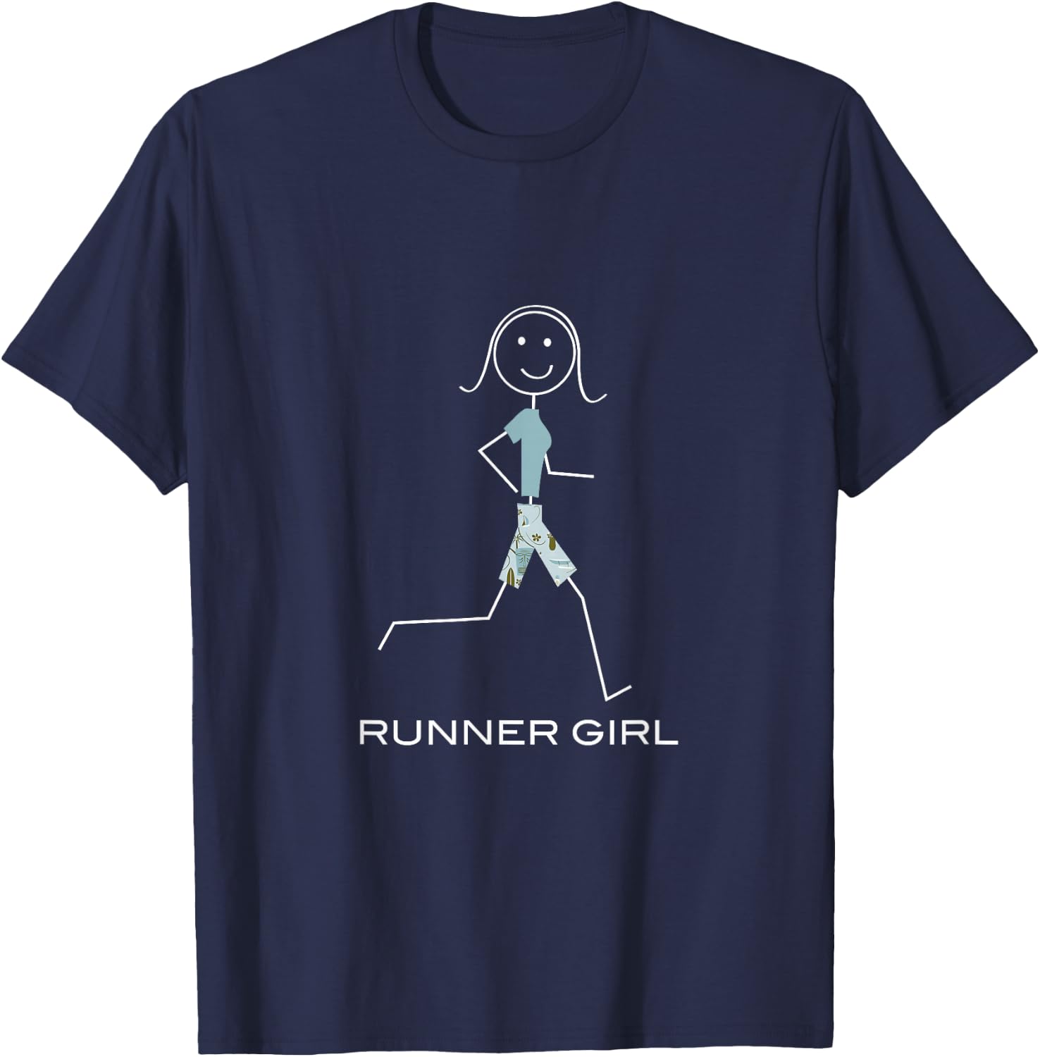Funny Running, Jogger, Girls Runner T-Shirt - T-Shirt | Navy