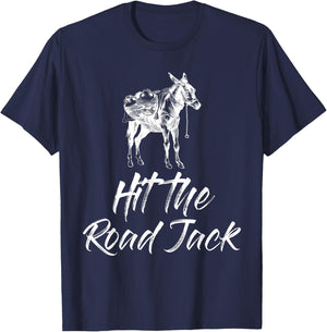 Hit the Road Jack Donkey Funny T-Shirt - T-Shirt | Navy
