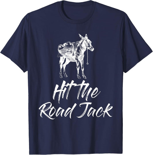 Hit the Road Jack Donkey Funny T-Shirt - T-Shirt | Navy
