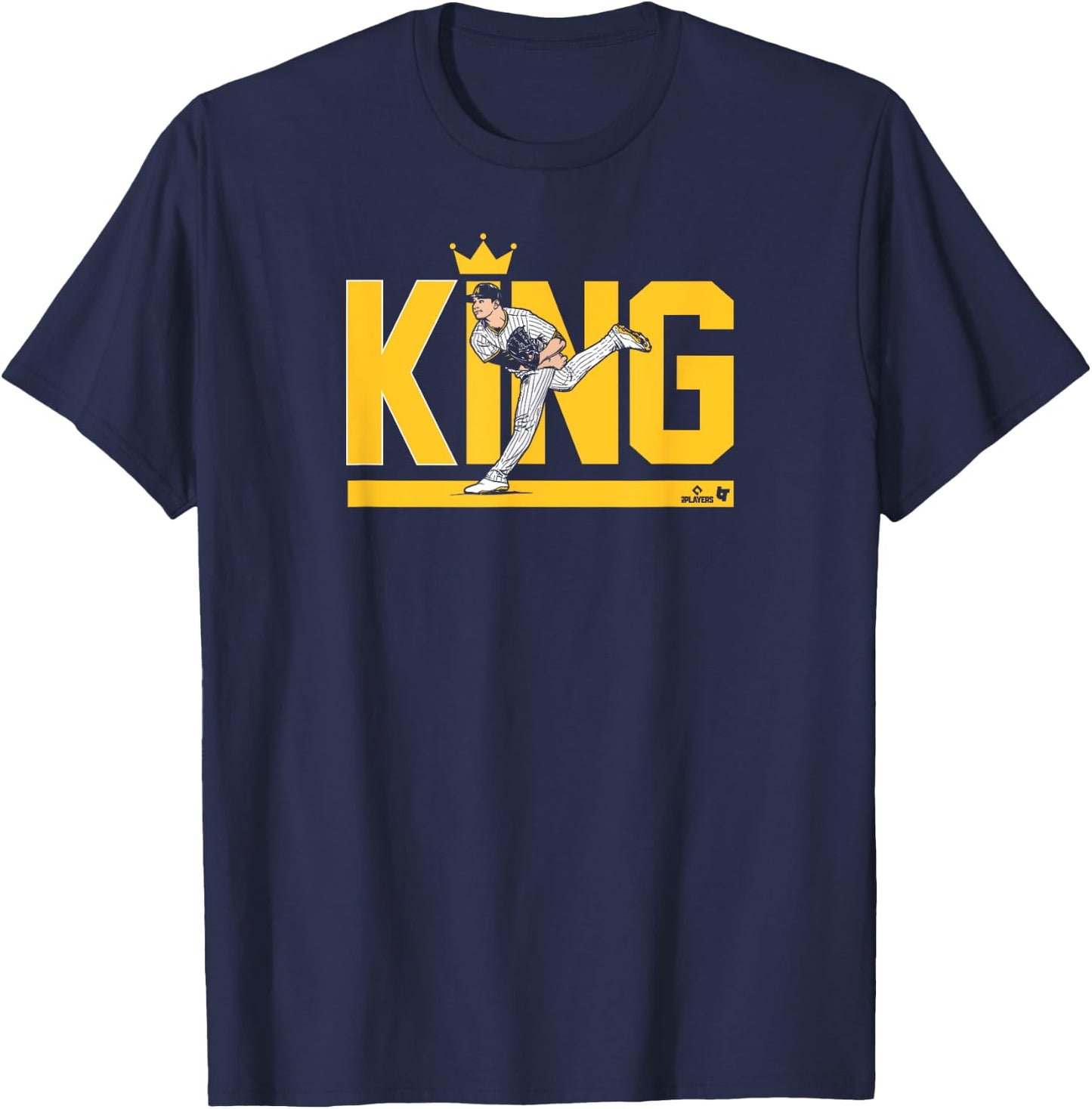 Michael King - Ace Pose - San Diego Baseball T-Shirt - T-Shirt | Navy
