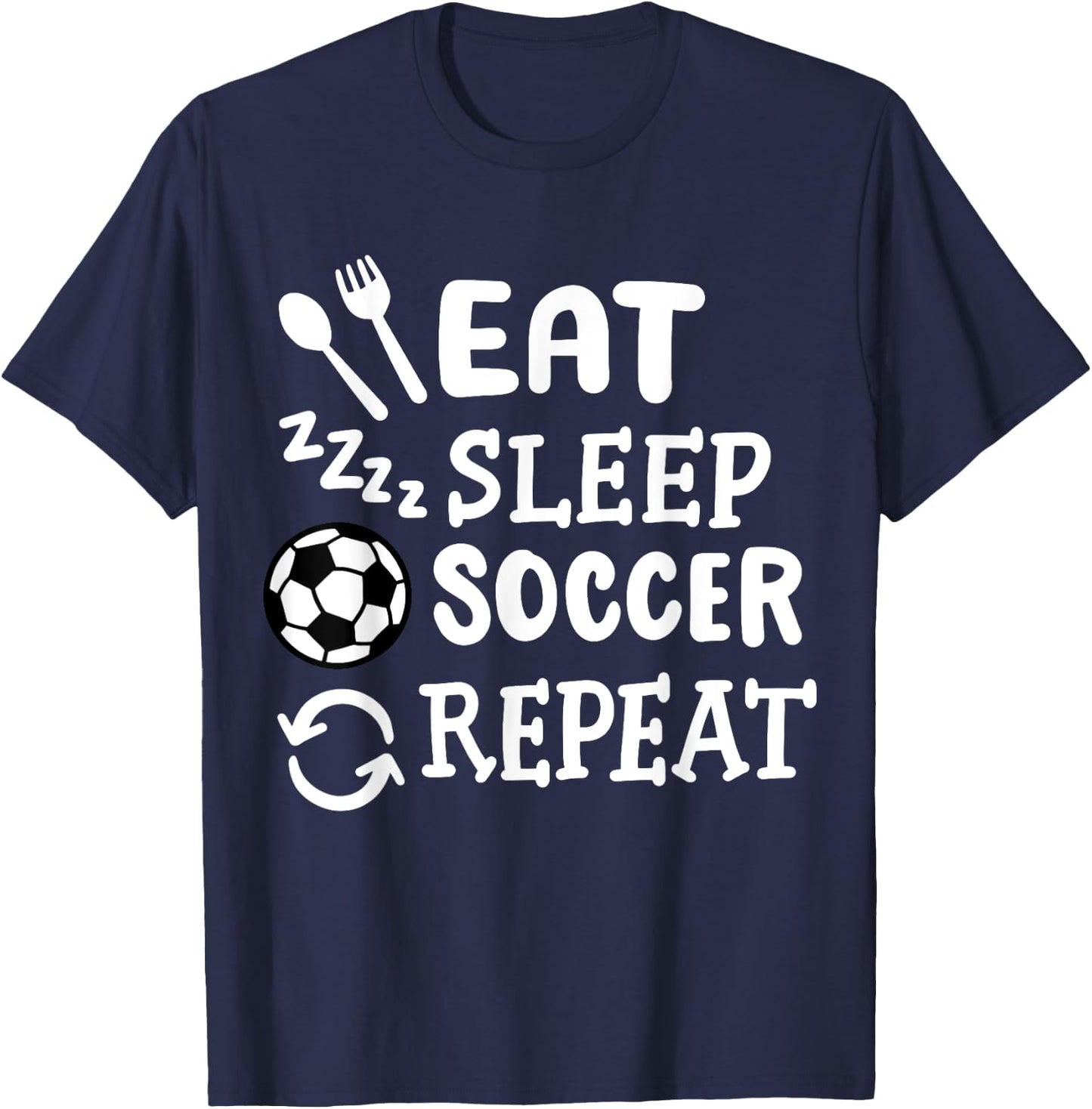 Soccer Soccer Player T-Shirt - T-Shirt | Navy
