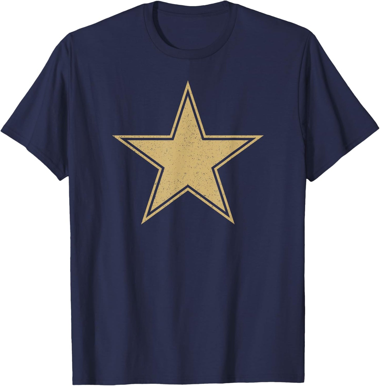 Gold Star on a T-Shirt - T-Shirt | Navy