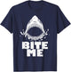 Vintage Shark Shirt - Bite Me - Shark T-Shirt - T-Shirt | Navy