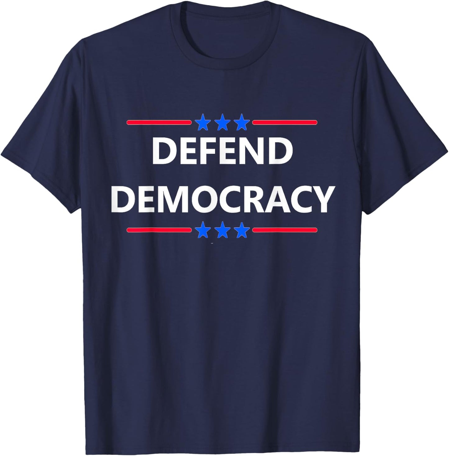 USA US Freedom America Vote Patriot Rally Designs Defend Save Democracy Election Constitution We The People T-Shirt - T-Shirt | Navy