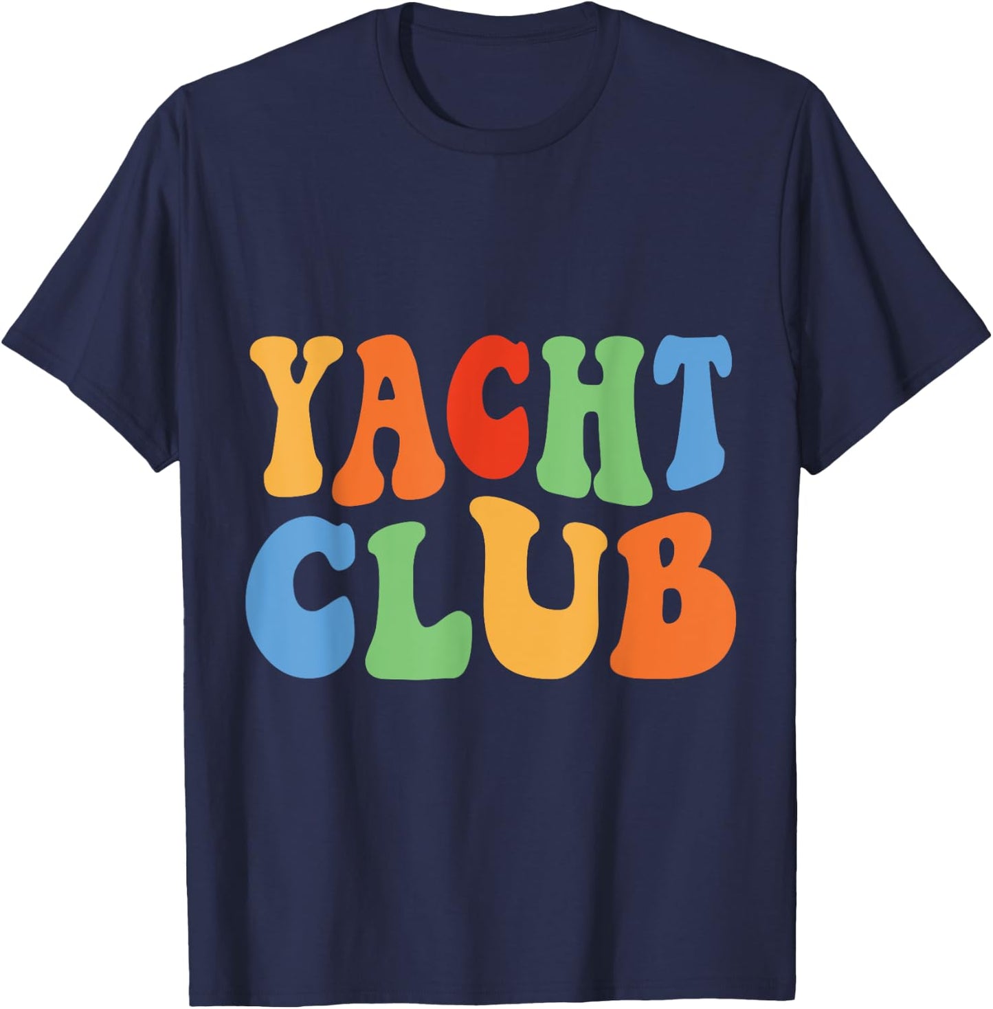 Vintage Men Women Boys Girls Funny Retro Yacht Club T-Shirt - T-Shirt | Navy