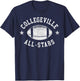 Collegeville Vintage All-Stars Football Retro 80s T-Shirt - T-Shirt | Navy