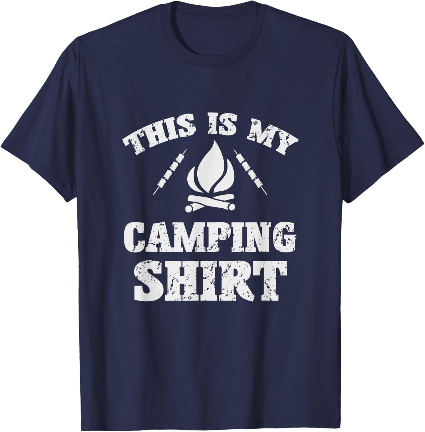 This Is My Camping Shirt Novelty Camper Gift T-Shirt - T-Shirt | Navy