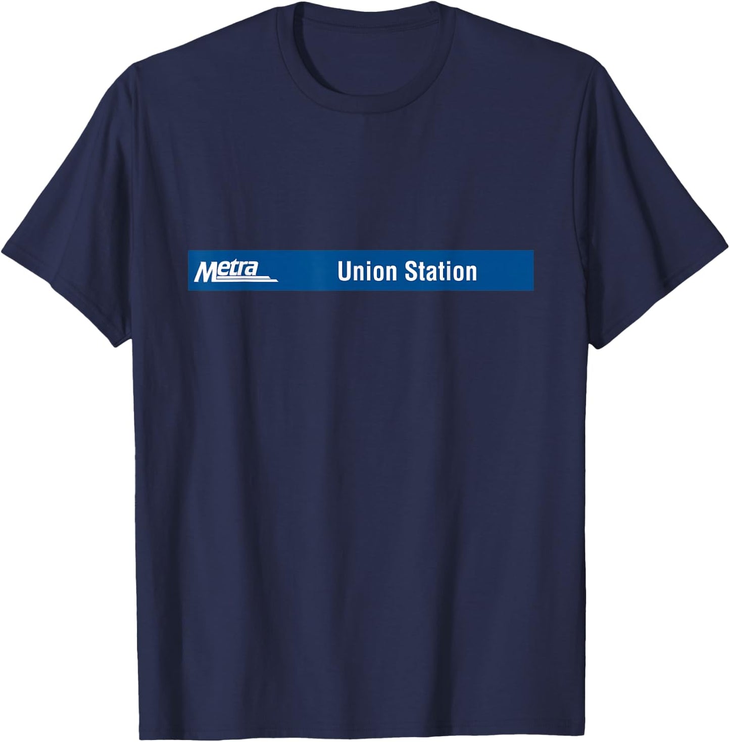 Union Station Metra Sign T-Shirt - T-Shirt | Navy