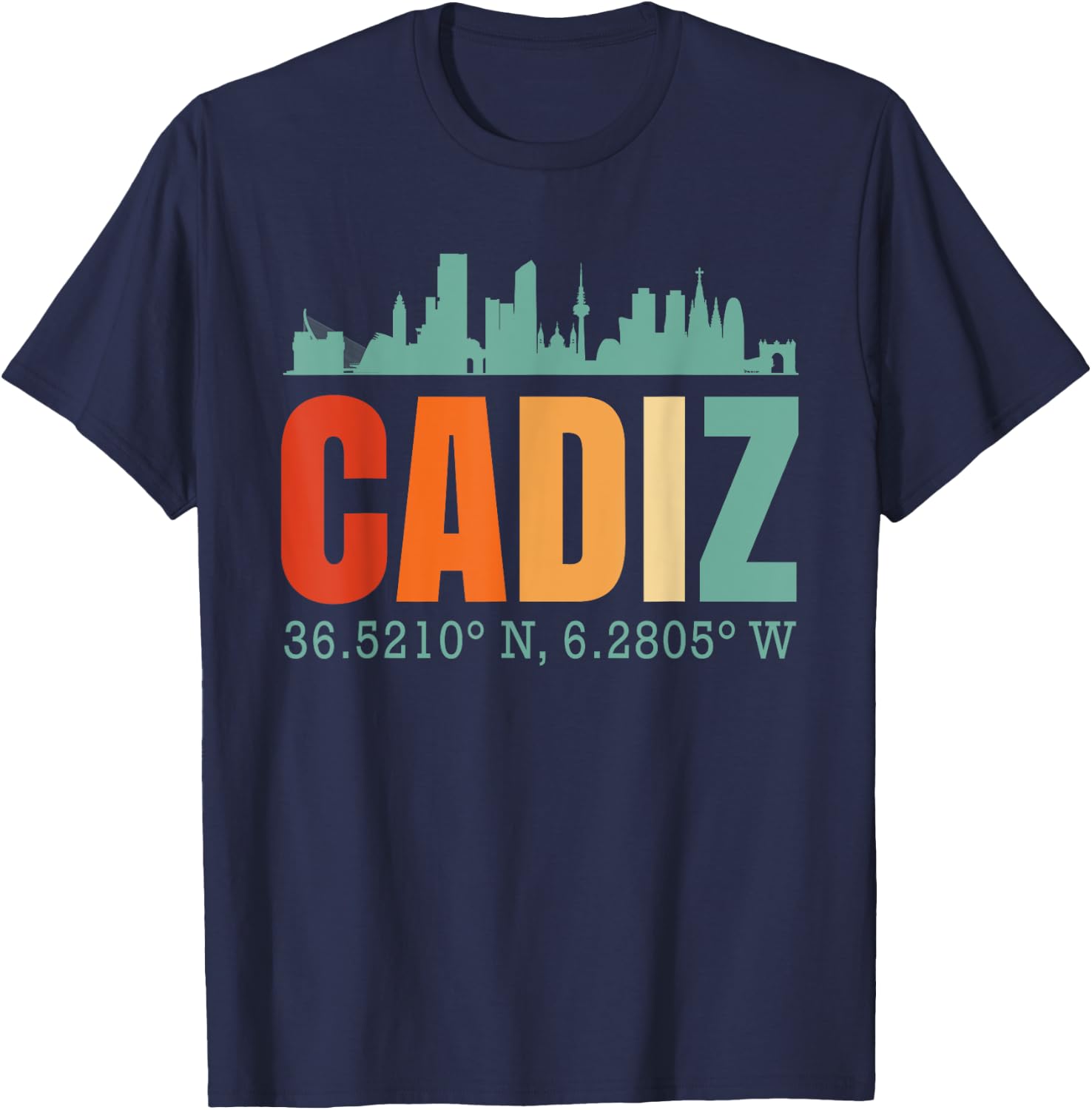 Cadiz Skyline T-Shirt - T-Shirt | Navy