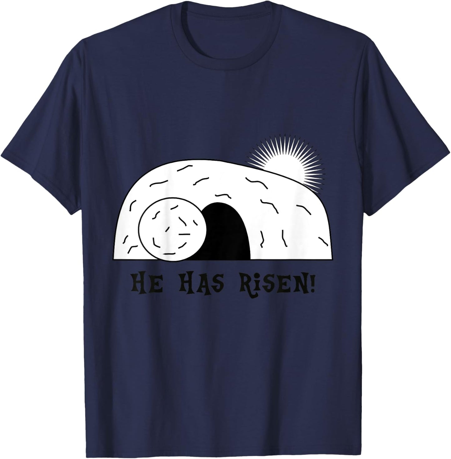 He Has Risen Jesus Christ Easter Boys Girls Child T-Shirt - T-Shirt | Navy