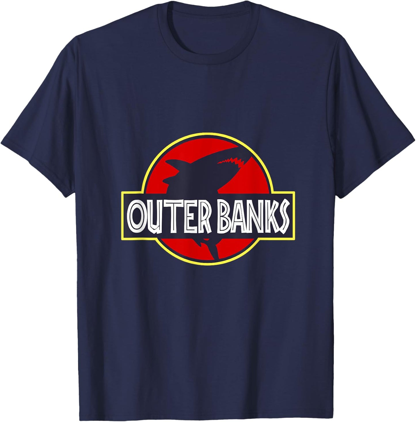 OBX Shark Shirt: Outer Banks of North Carolina T-Shirt - T-Shirt | Navy