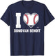 I Heart Donovan Benoit Prospect Baseball Fan Gear T-Shirt - T-Shirt | Navy