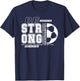 Joshua 1:9-Strong & Courageous Soccer Themed T-Shirt - T-Shirt | Navy
