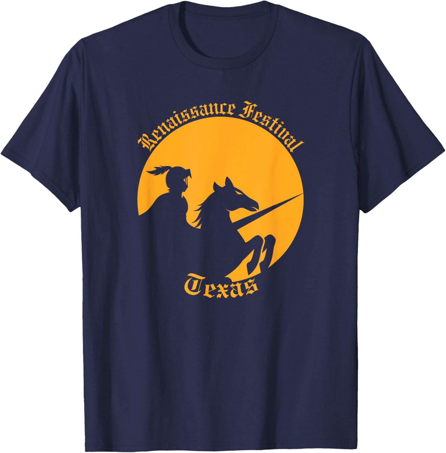 Renaissance Festival Texas Knight & Horse T-Shirt - T-Shirt | Navy