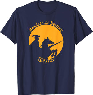 Renaissance Festival Texas Knight & Horse T-Shirt - T-Shirt | Navy