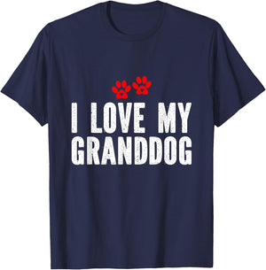 I Love My Granddog T-Shirt - T-Shirt | Navy