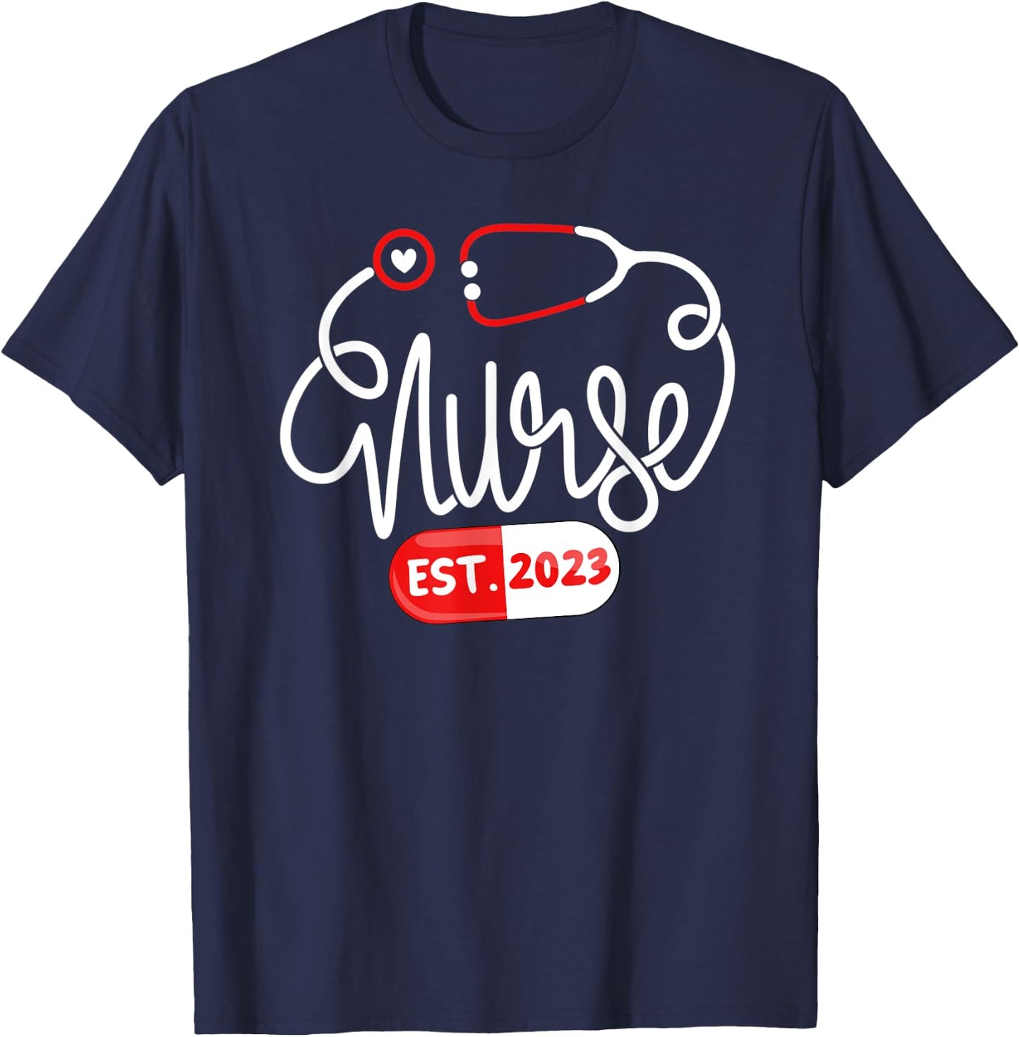 RN Nursing School Nurse Graduation Nurse Established 2023 T-Shirt - T-Shirt | Navy