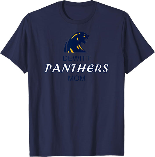 DeWitt High School Panthers Mom T-Shirt - T-Shirt | Navy