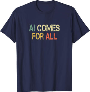 Funny Ai Artificial Intelligence Geek Nerd Tech Lover T-Shirt - T-Shirt | Navy