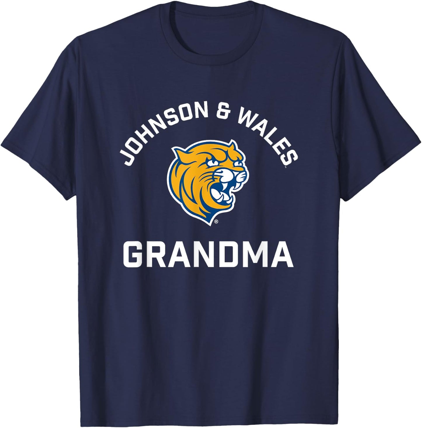Johnson and Wales University JWU Wildcats Arched Grandma T-Shirt - T-Shirt | Navy