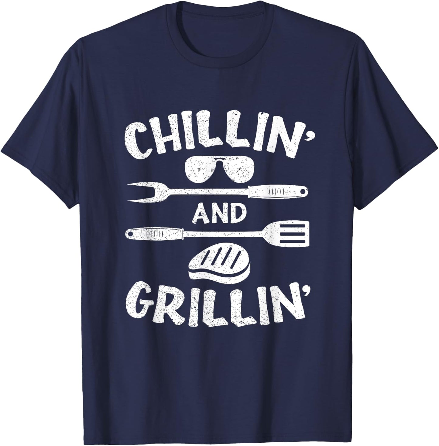 Bbq Barbecue Pit Men Women Kids Bbq Dad Costume For Kids T-Shirt - T-Shirt | Navy
