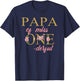 Papa of Miss Onederful 1st Birthday First One-Derful family T-Shirt - T-Shirt | Navy