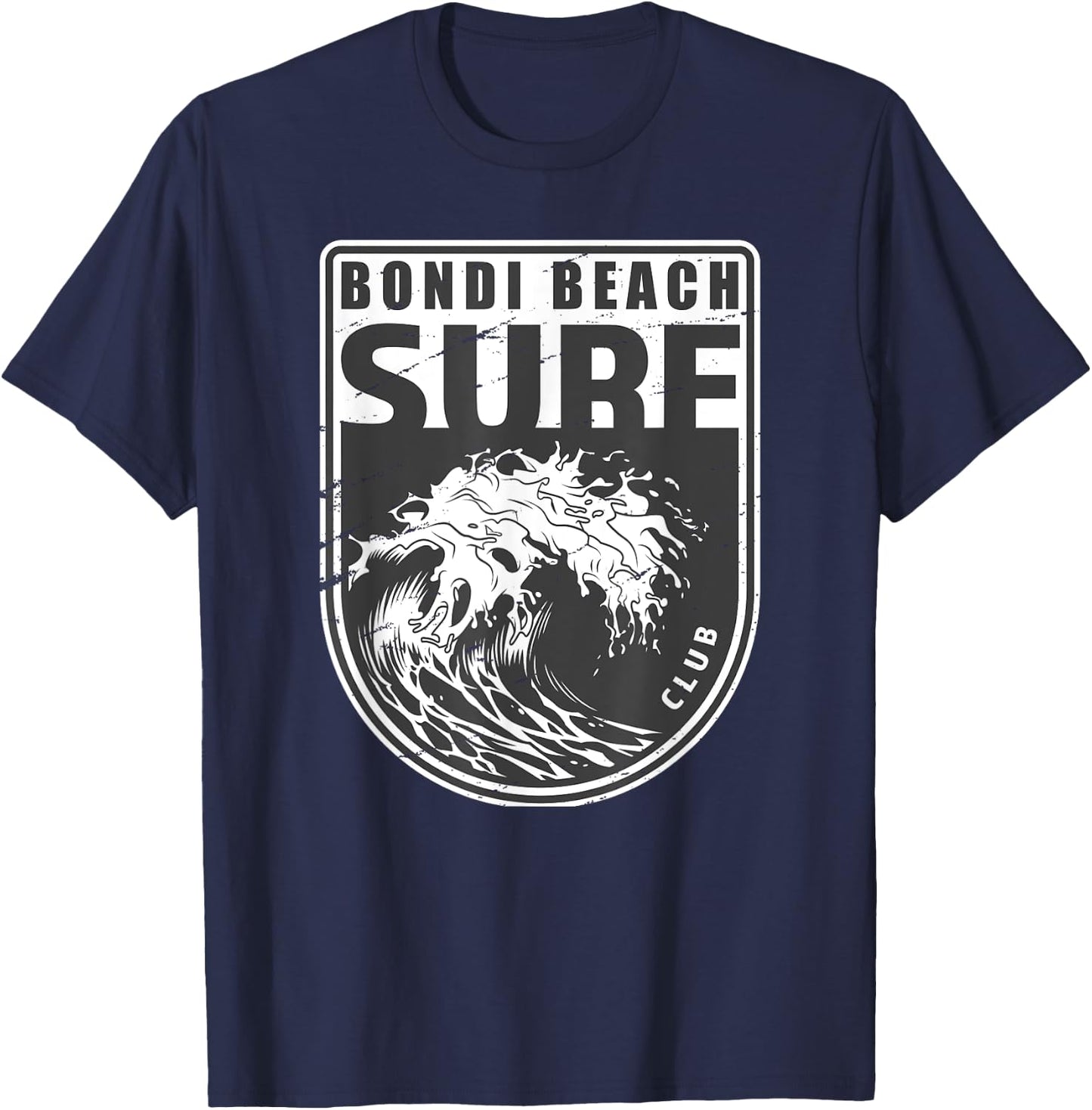 Bondi Beach Sydney Australia Surf Club Emblem T-Shirt - T-Shirt | Navy