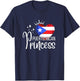 Boricua Flag Co Puerto Rican Princess , Female X-Small, Black T-Shirt - T-Shirt | Navy