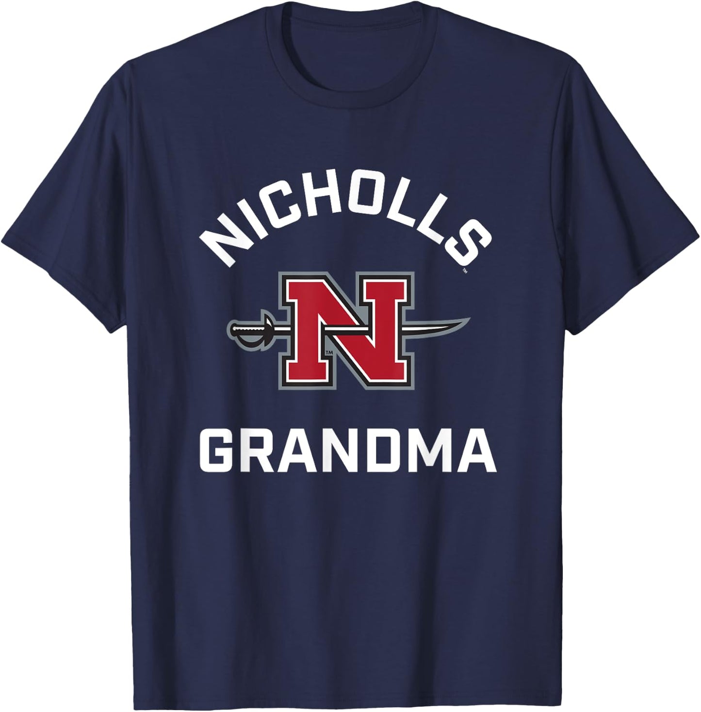 Nicholls State University Colonels Arched Grandma T-Shirt - T-Shirt | Navy